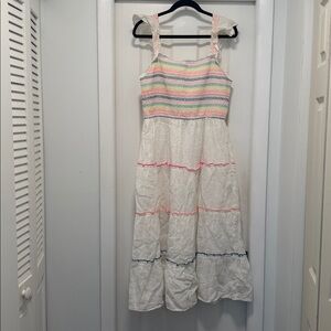 Vineyard Vines Flutter Sleeve Smocked Midi Dress. Sz L - Like New!